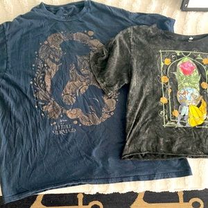 The mermaid shirt, and Beauty and the Beast crop top